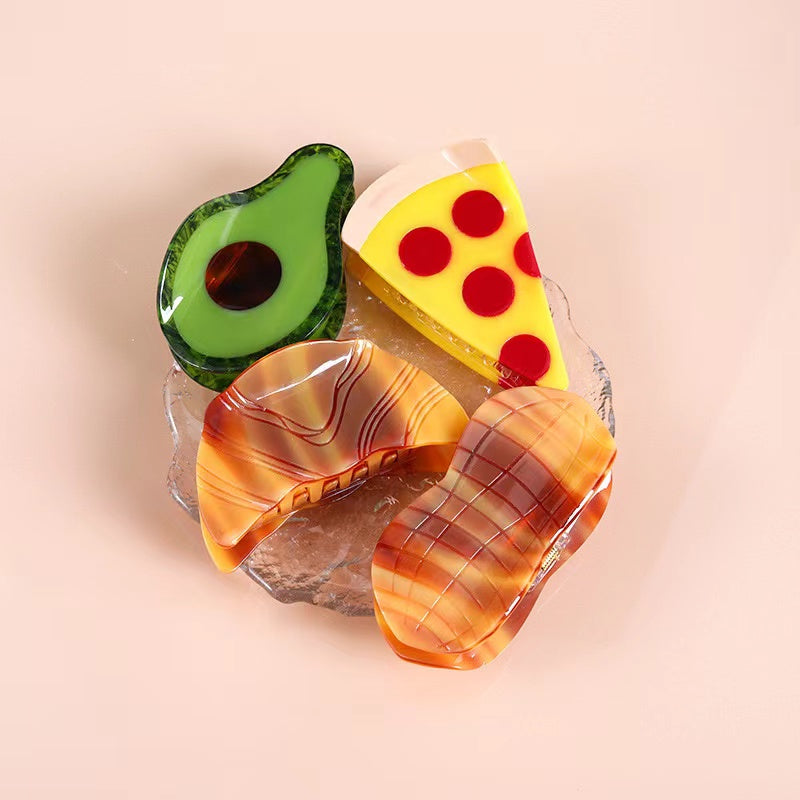 Add Some Fun to Your Hairstyle with Our Avocado Hair Claw Clip!