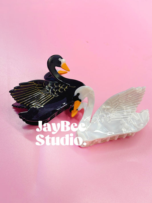 Swan Lake Elegance Hair Claw Clip