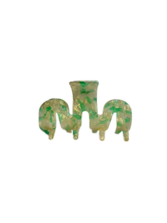 ZIg zag Wavy Hair Claw Clip GREEN