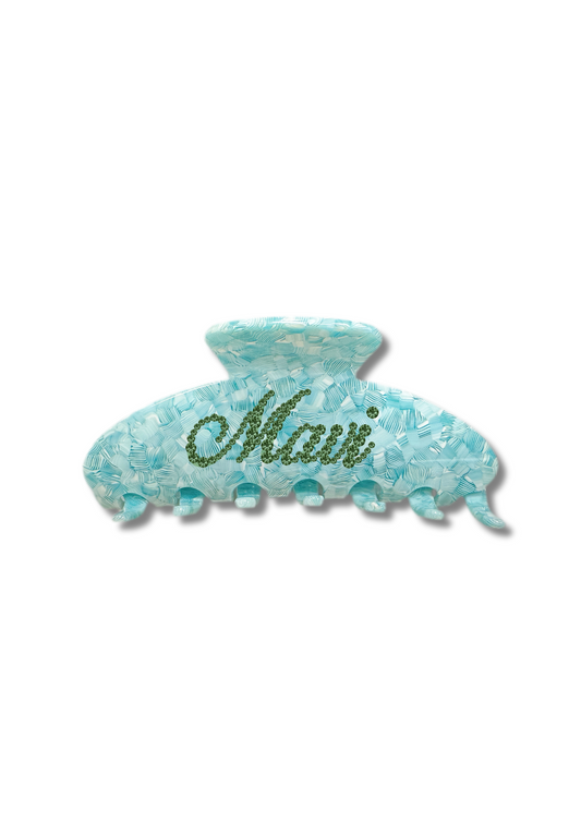 Sea Jade Name Hair Claw Clip