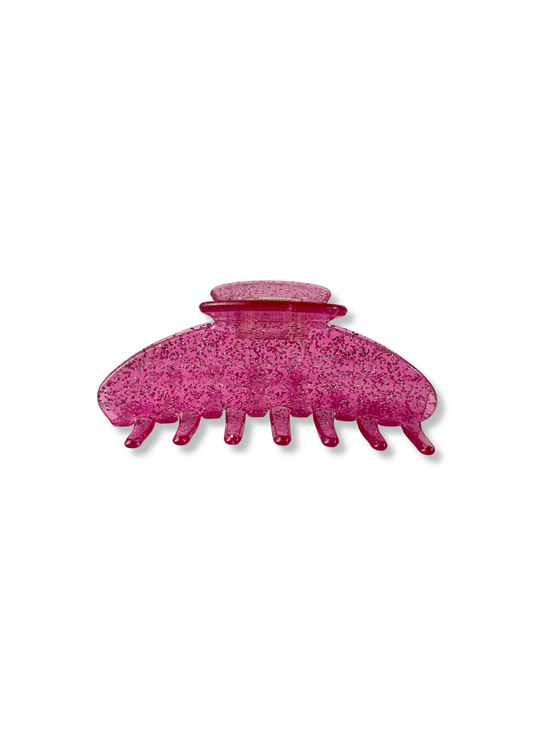 Pink Glitter Hair Clip Claw