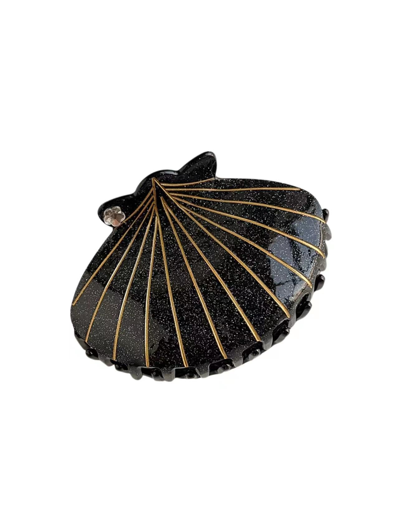 Shell hair claw clip BLACK