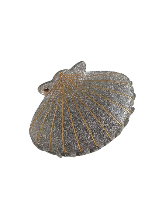 Shell hair claw clip SILVER