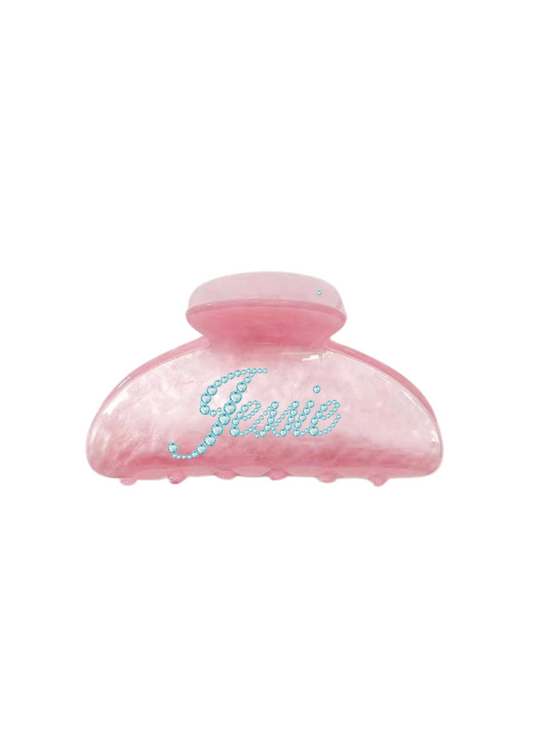 Pink Name Hair Claw Clip